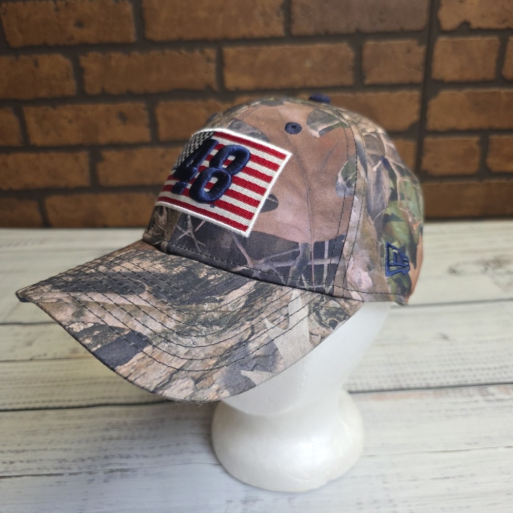 NEW ERA 9Forty Kanati Camo 48 Jimmie Johnson Cap‎ Adjustable NASCAR Hat Flag